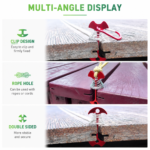 Red Fishbone Spring Tent Pegs - 5 Pack Outdoor Camping Stakes for Tent Guy Lines, Canopy and Board Fixing - Image 4