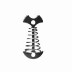 Black Fishbone Spring Tent Pegs - 5 Pack Outdoor Camping Stakes for Tent Guy Lines, Canopy and Board Fixing
