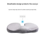 Grey Memory Foam Seat Cushion - 44 x 35 x 6 cm Polyester Chair Pad, Anti-slip bottom,Thickened Breathable Comfort for Office Chairs, Student Desks and Everyday Seating - Image 4
