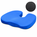 Blue Memory Foam Seat Cushion - 44 x 35 x 6 cm Polyester Chair Pad, Anti-slip bottom,Thickened Breathable Comfort for Office Chairs, Student Desks and Everyday Seating