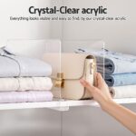 Artiss 6 Pack Closet Organizers and Storage Clear Shelf Dividers - Image 4