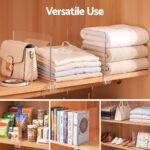 Artiss 6 Pack Closet Organizers and Storage Clear Shelf Dividers - Image 6