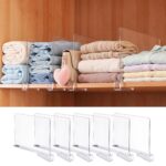 Artiss 6 Pack Closet Organizers and Storage Clear Shelf Dividers - Image 8
