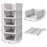 Artiss 5 Pack Stackable Plastic Storage Foldable Closet Organizers - Image 3