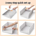 Artiss 5 Pack Stackable Plastic Storage Foldable Closet Organizers - Image 7