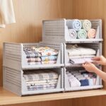 Artiss 5 Pack Stackable Plastic Storage Foldable Closet Organizers - Image 9