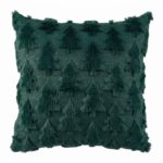 Jingle Jollys Christmas Tree Pillow Covers 2 Packs Cushion Covers Soft Faux Fur Jacquard Throw Pillow Covers 45 x 45cm Green