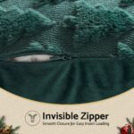 Jingle Jollys Christmas Tree Pillow Covers 2 Packs Cushion Covers Soft Faux Fur Jacquard Throw Pillow Covers 45 x 45cm Green - Image 5