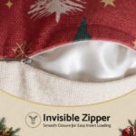 Jingle Jollys Christmas Cushion Covers Set of 4 Pillow Covers 45x45cm with 4 Cute Patterns Red - Image 5