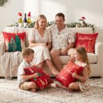 Jingle Jollys Christmas Cushion Covers Set of 4 Pillow Covers 45x45cm with 4 Cute Patterns Red - Image 8