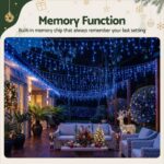 Jingle Jollys 32M Christmas Lights Solar Icicle String Lights 960 LED Blue - Image 7