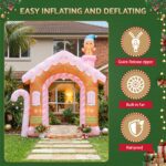 Jingle Jollys Christmas Inflatable Gingerbread Man Candy 3.2M Illuminated Decorations - Image 8