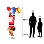 Jingle Jollys Christmas Inflatable Climbing Santa 3.5M Height LED Decorations Illuminated - Image 2