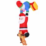 Jingle Jollys Christmas Inflatable Climbing Santa 3.5M Height LED Decorations Illuminated - Image 3