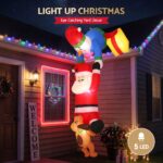 Jingle Jollys Christmas Inflatable Climbing Santa 3.5M Height LED Decorations Illuminated - Image 5