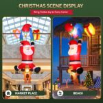 Jingle Jollys Christmas Inflatable Climbing Santa 3.5M Height LED Decorations Illuminated - Image 6