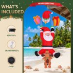 Jingle Jollys Christmas Inflatable Climbing Santa 3.5M Height LED Decorations Illuminated - Image 7