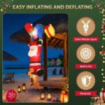 Jingle Jollys Christmas Inflatable Climbing Santa 3.5M Height LED Decorations Illuminated - Image 8