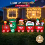 Jingle Jollys Christmas Inflatable Santa Train 3.6M Length LED Decorations Illuminated - Image 5
