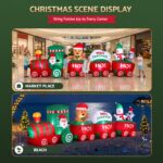Jingle Jollys Christmas Inflatable Santa Train 3.6M Length LED Decorations Illuminated - Image 6