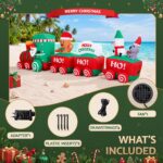 Jingle Jollys Christmas Inflatable Santa Train 3.6M Length LED Decorations Illuminated - Image 7