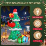 Jingle Jollys Christmas Inflatable Santa Tree 2.5M Height Flashing Light Decorations Illuminated - Image 8