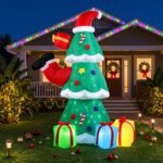 Jingle Jollys Christmas Inflatable Santa Tree 2.5M Height Flashing Light Decorations Illuminated - Image 12