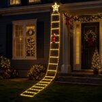 Jingle Jollys Christmas Ladder Lights Santa 3.4m 328LED Hanging Decor Warm White - Image 10