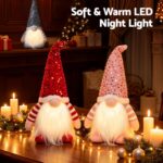 Jingle Jollys Christmas Gnomes Light Up Christmas Decorations Plush Goblin Set of 3 Warm White - Image 5