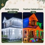 Jingle Jollys 30M Christmas Permanent Outdoor Lights Smart Eaves String App Control Decoration 72LED - Image 3