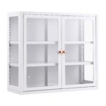 Artiss Buffet Cabinet Sideboard Wall Mounted Clear Display Storage 60cm White