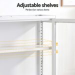 Artiss Buffet Cabinet Sideboard Wall Mounted Clear Display Storage 60cm White - Image 7
