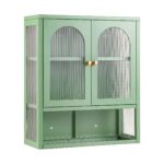 Artiss Buffet Cabinet Sideboard Wall Mounted Fluted Display Storage 70cm Green