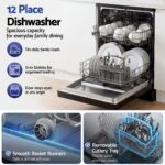 Devanti 12 Place Settings Dishwasher 55cm Freestanding Benchtop Built-In - Image 4