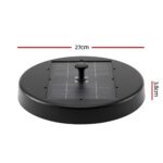 Gardeon Solar Fountain Pumps Bird Bath Battery Backup LED Remote Black 27cm - Image 2