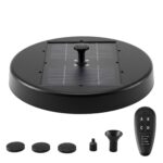 Gardeon Solar Fountain Pumps Bird Bath Battery Backup LED Remote Black 27cm - Image 11