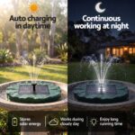 Gardeon Solar Fountain Pumps Bird Bath Floating Lotus Desig Water Feature 31cm - Image 4