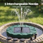 Gardeon Solar Fountain Pumps Bird Bath Floating Lotus Desig Water Feature 31cm - Image 5