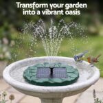 Gardeon Solar Fountain Pumps Bird Bath Floating Lotus Desig Water Feature 31cm - Image 7