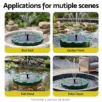 Gardeon Solar Fountain Pumps Bird Bath Floating Lotus Desig Water Feature 31cm - Image 8