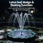 Gardeon Solar Fountain Pumps Bird Bath Floating Lotus Desig Water Feature 31cm - Image 9