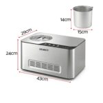 Devanti 2L 2-in-1 Ice Cream & Yogurt Maker Machine No Pre-Freezing Homemade Gelato Sorbet - Image 2