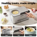 Devanti 2L 2-in-1 Ice Cream & Yogurt Maker Machine No Pre-Freezing Homemade Gelato Sorbet - Image 7