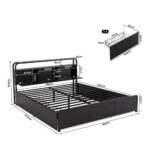 Artiss King Metal Bed Frame 4 Drawers Hidden Storage Headboard HEDY - Image 3