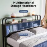 Artiss King Metal Bed Frame 4 Drawers Hidden Storage Headboard HEDY - Image 5