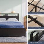 Artiss Queen Metal Bed Frame 4 Drawers Hidden Storage Headboard HEDY - Image 7