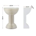 Artiss Paper End Table Honeycomb Coffee Table Foldable Round Bedside Side Table White 40x55cm - Image 3