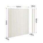 Artiss Paper Room Divider Folding Partition Screen Honeycomb Privacy Screen Freestanding 150cm White - Image 3