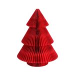 Jingle Jollys Paper Christmas Tree 47CM w/ Star Topper Xmas Decoration Tabletop Red DIY Ornament Set - Image 4