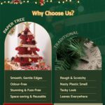 Jingle Jollys Paper Christmas Tree 47CM w/ Star Topper Xmas Decoration Tabletop Red DIY Ornament Set - Image 6